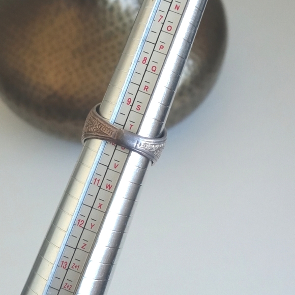 Antique Vintage 925 Sterling Silver w Blue Dumortierite Ring 10 - Picture 2 of 16